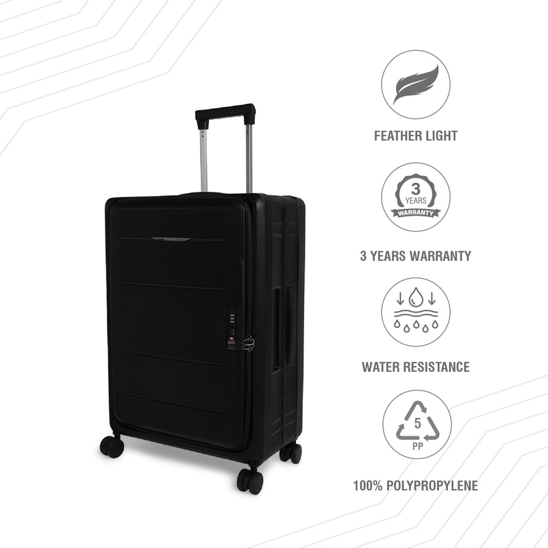 BAOMI PASTEL DREAMS Range Black Hard Medium Luggage