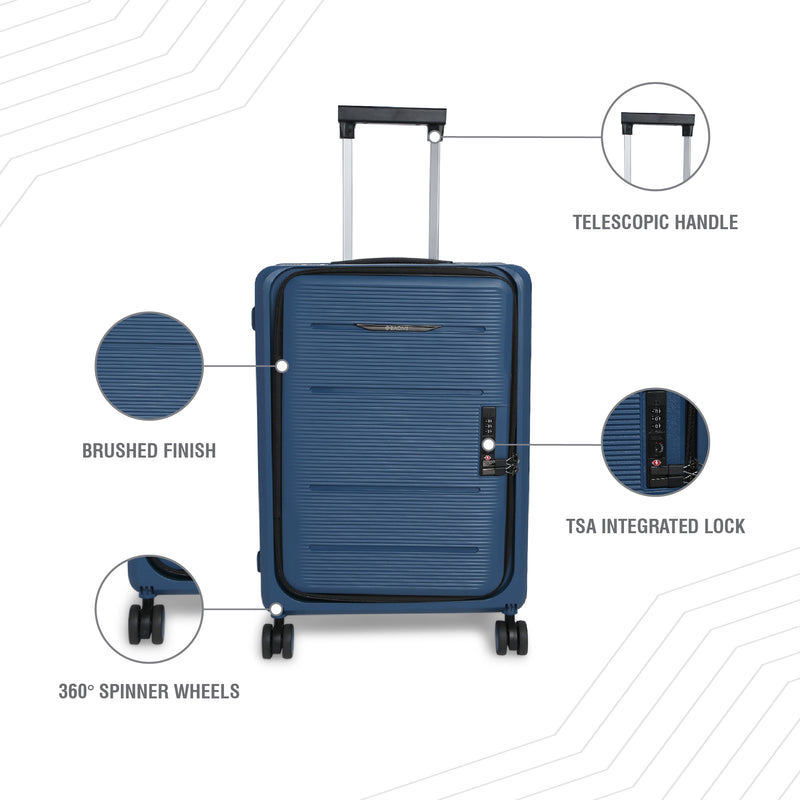 BAOMI PASTEL DREAMS Range Blue Hard Cabin Luggage