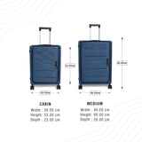 BAOMI PASTEL DREAMS Range Blue Hard Cabin Luggage