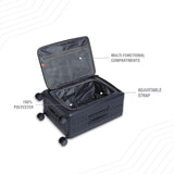 BAOMI PASTEL DREAMS Range N.Grey Hard Cabin Luggage