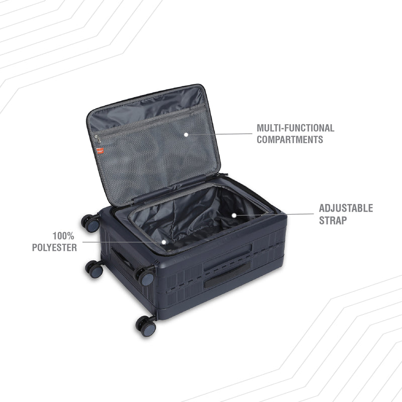 BAOMI PASTEL DREAMS Range N.Grey Hard Cabin Luggage