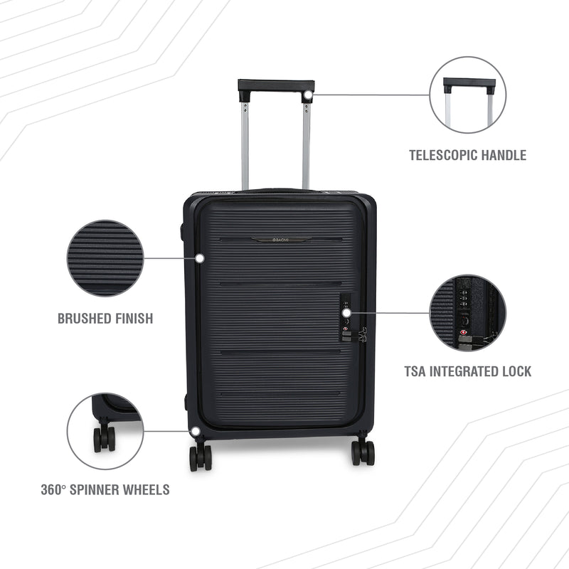 BAOMI PASTEL DREAMS Range N.Grey Hard Cabin Luggage