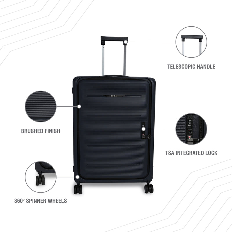 BAOMI PASTEL DREAMS Range N.Grey Hard Medium Luggage
