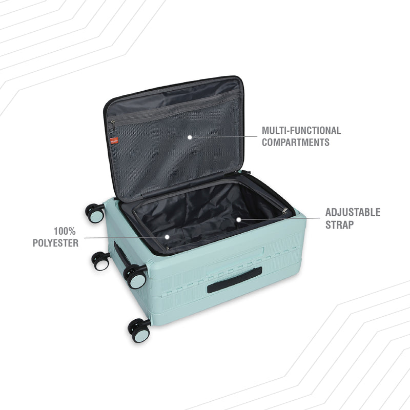 BAOMI PASTEL DREAMS Range Green Hard Cabin Luggage