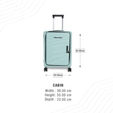 BAOMI PASTEL DREAMS Range Green Hard Cabin Luggage
