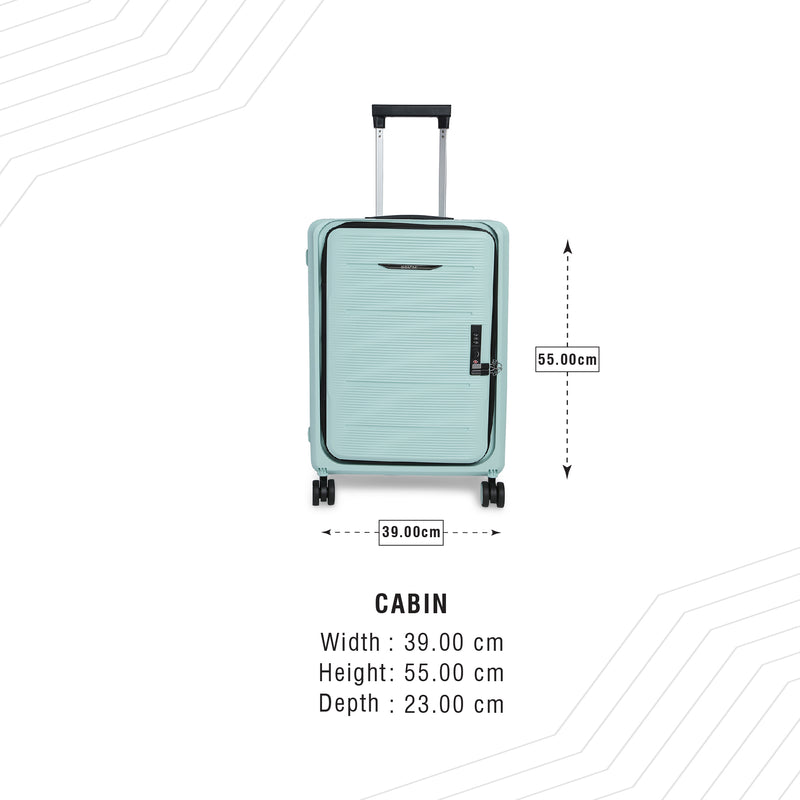 BAOMI PASTEL DREAMS Range Green Hard Cabin Luggage