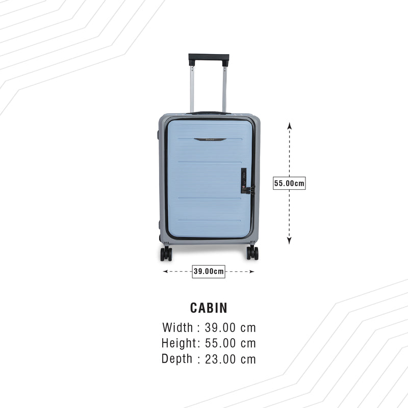 BAOMI PASTEL DREAMS Range Blue Grey Hard Cabin Luggage