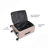 BAOMI PASTEL DREAMS Range Khaki Hard Cabin Luggage