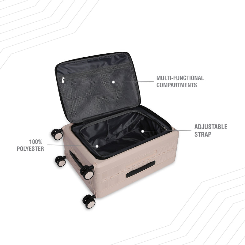 BAOMI PASTEL DREAMS Range Khaki Hard Cabin Luggage
