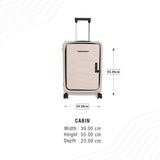 BAOMI PASTEL DREAMS Range Khaki Hard Cabin Luggage
