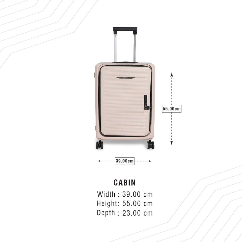 BAOMI PASTEL DREAMS Range Khaki Hard Cabin Luggage