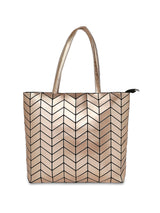 BAOMI GEOMETRIC HANDBAG Range Golden Shiny Soft One Size Handbag