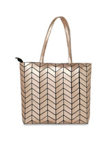 BAOMI GEOMETRIC HANDBAG Range Golden Shiny Soft One Size Handbag