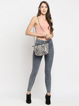 BAOMI GEOMETRIC SLING BAG Range Snake Print Soft One Size Sling Bag