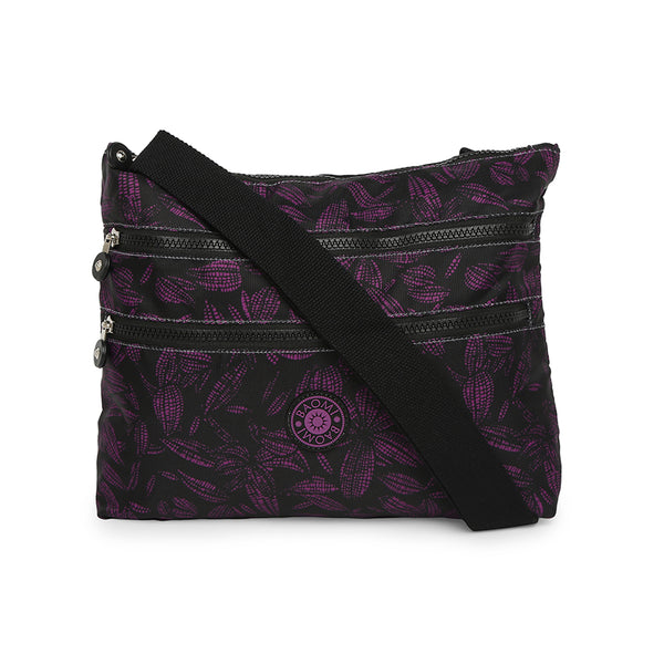 BAOMI CRINKLE SHOULDER BAG Range Black & Purple Soft One Size Shoulder Bag