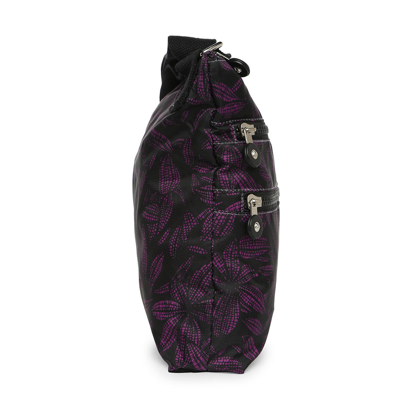 BAOMI CRINKLE SHOULDER BAG Range Black & Purple Soft One Size Shoulder Bag
