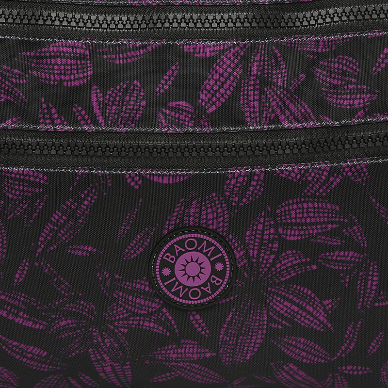 BAOMI CRINKLE SHOULDER BAG Range Black & Purple Soft One Size Shoulder Bag