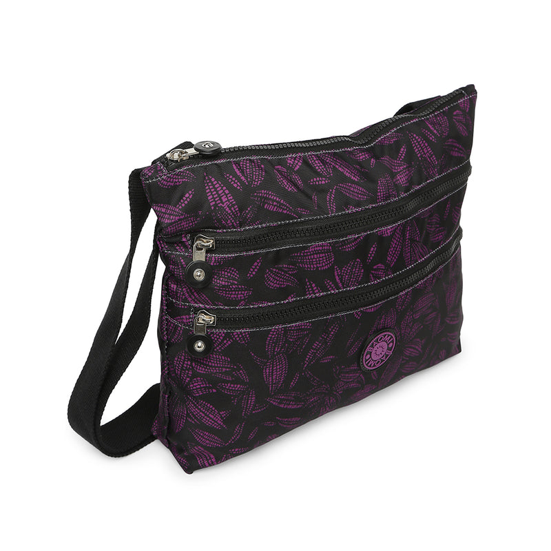 BAOMI CRINKLE SHOULDER BAG Range Black & Purple Soft One Size Shoulder Bag