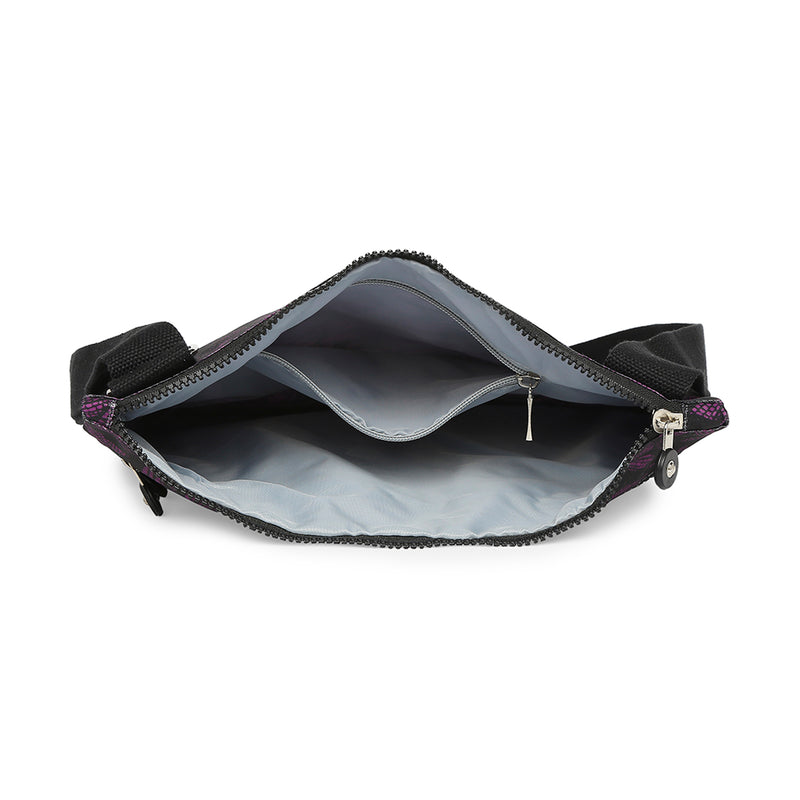 BAOMI CRINKLE SHOULDER BAG Range Black & Purple Soft One Size Shoulder Bag