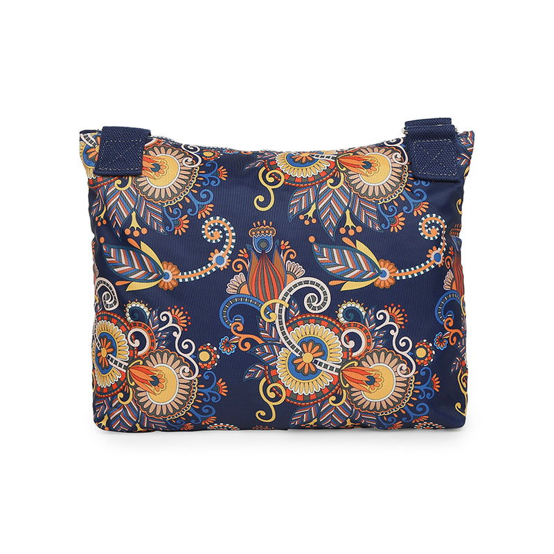 BAOMI CRINKLE SHOULDER BAG Range Blue & Yellow Floral Soft One Size Shoulder Bag