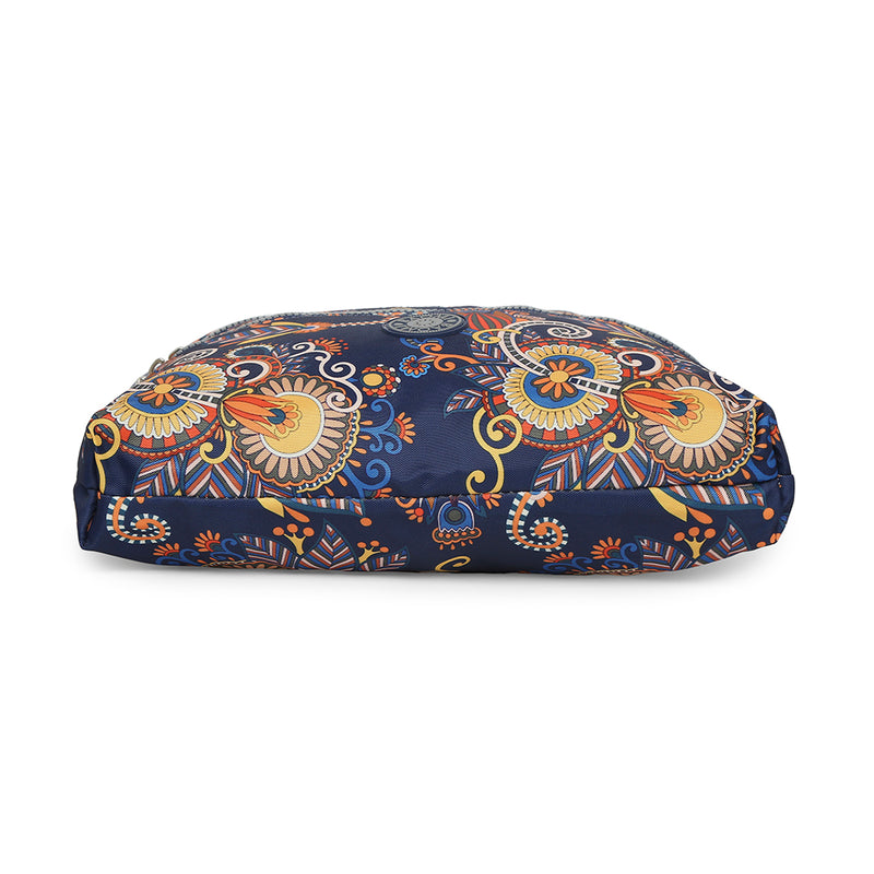 BAOMI CRINKLE SHOULDER BAG Range Blue & Yellow Floral Soft One Size Shoulder Bag