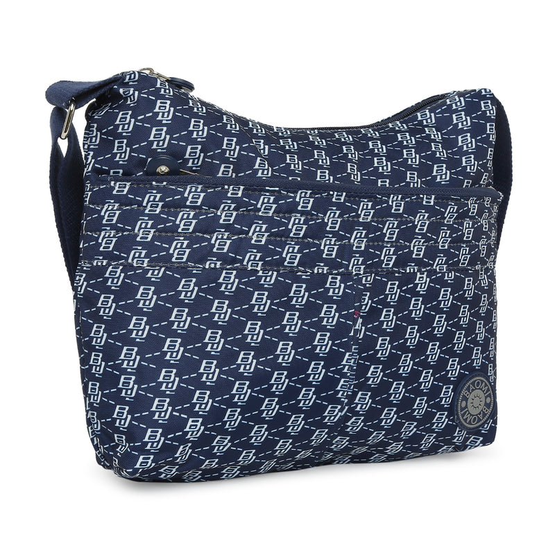BAOMI CRINKLE SHOULDER BAG Range Blue & White Soft One Size Shoulder Bag