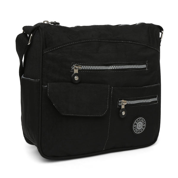 BAOMI CRINKLE SHOULDER BAG Range Black Soft One Size Shoulder Bag