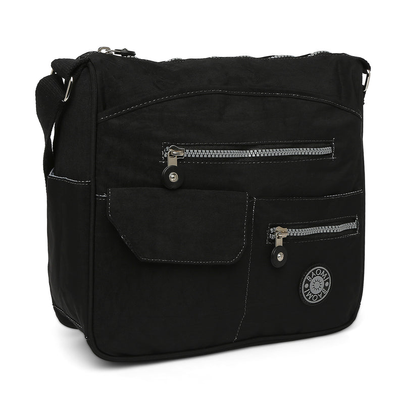 BAOMI CRINKLE SHOULDER BAG Range Black Soft One Size Shoulder Bag