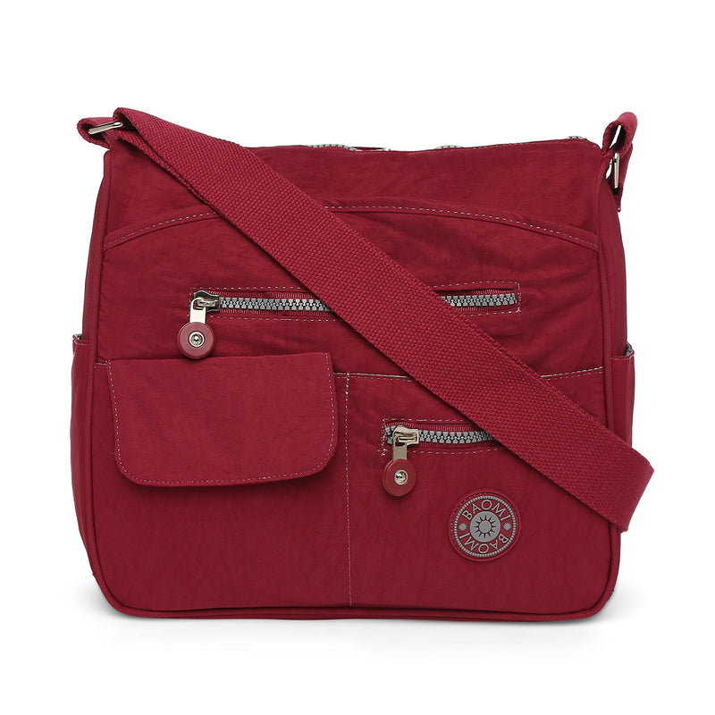 BAOMI CRINKLE SHOULDER BAG Range Dark Red Soft One Size Shoulder Bag