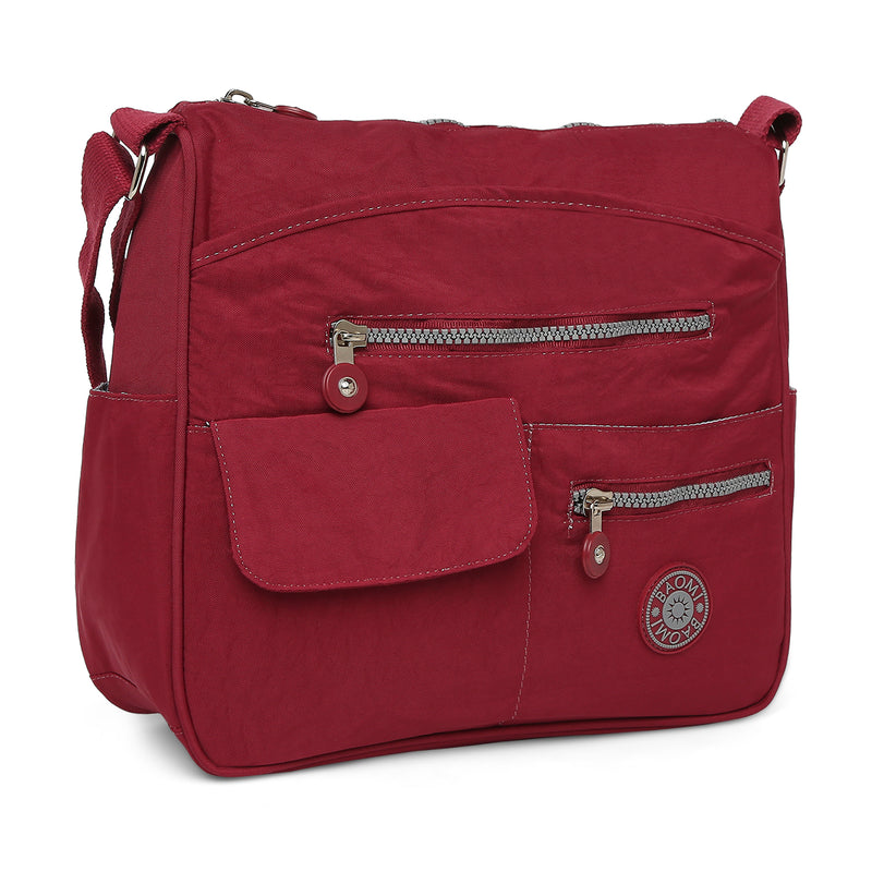 BAOMI CRINKLE SHOULDER BAG Range Dark Red Soft One Size Shoulder Bag