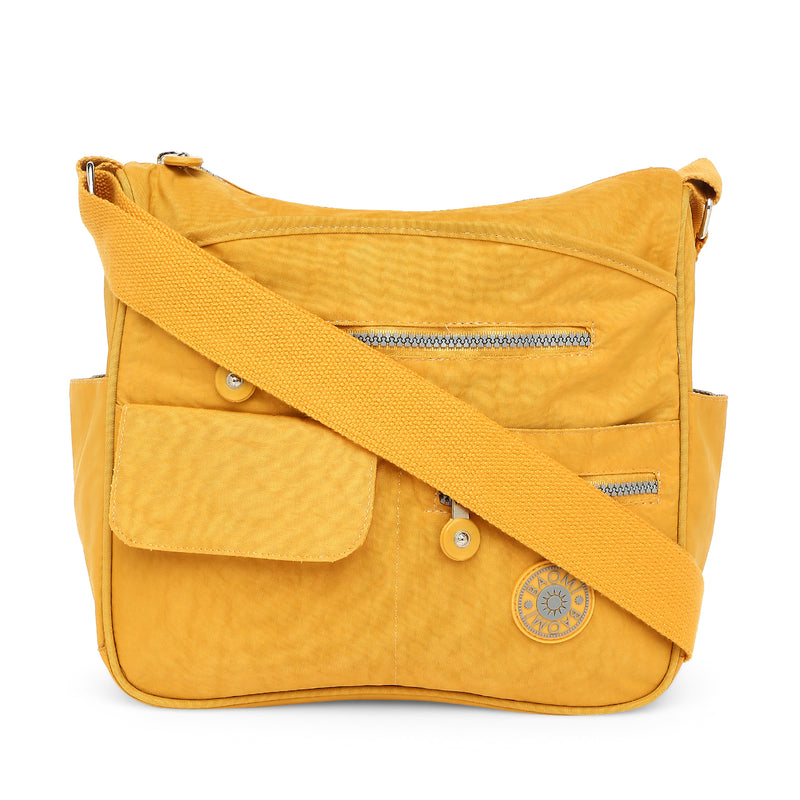 BAOMI CRINKLE SHOULDER BAG Range Yellow Soft One Size Shoulder Bag