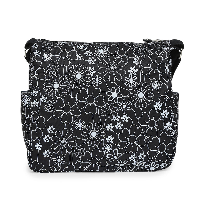 BAOMI CRINKLE SHOULDER BAG Range Black & White Floral Soft One Size Shoulder Bag