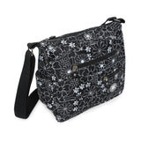 BAOMI CRINKLE SHOULDER BAG Range Black & White Floral Soft One Size Shoulder Bag