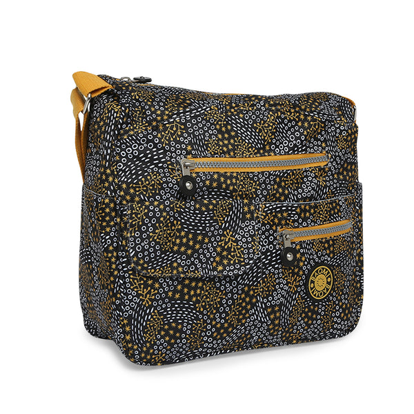 BAOMI CRINKLE SHOULDER BAG Range Black & Yellow Soft One Size Shoulder Bag