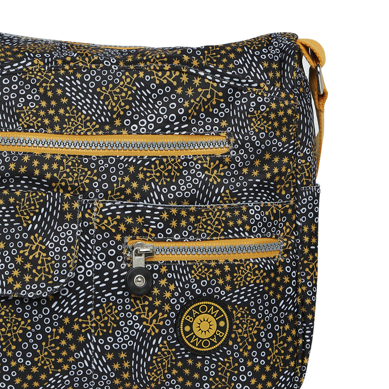 BAOMI CRINKLE SHOULDER BAG Range Black & Yellow Soft One Size Shoulder Bag