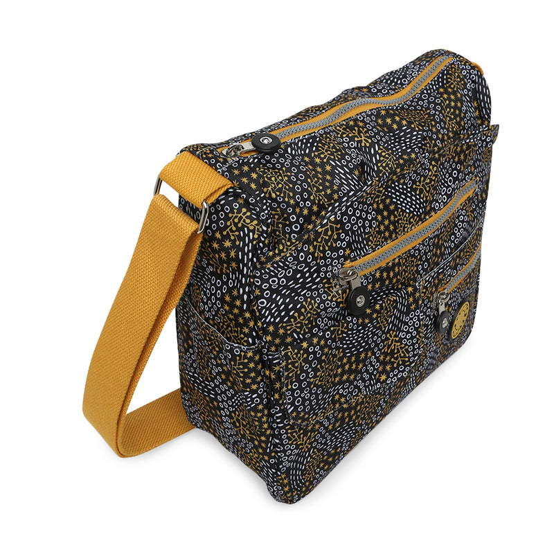 BAOMI CRINKLE SHOULDER BAG Range Black & Yellow Soft One Size Shoulder Bag
