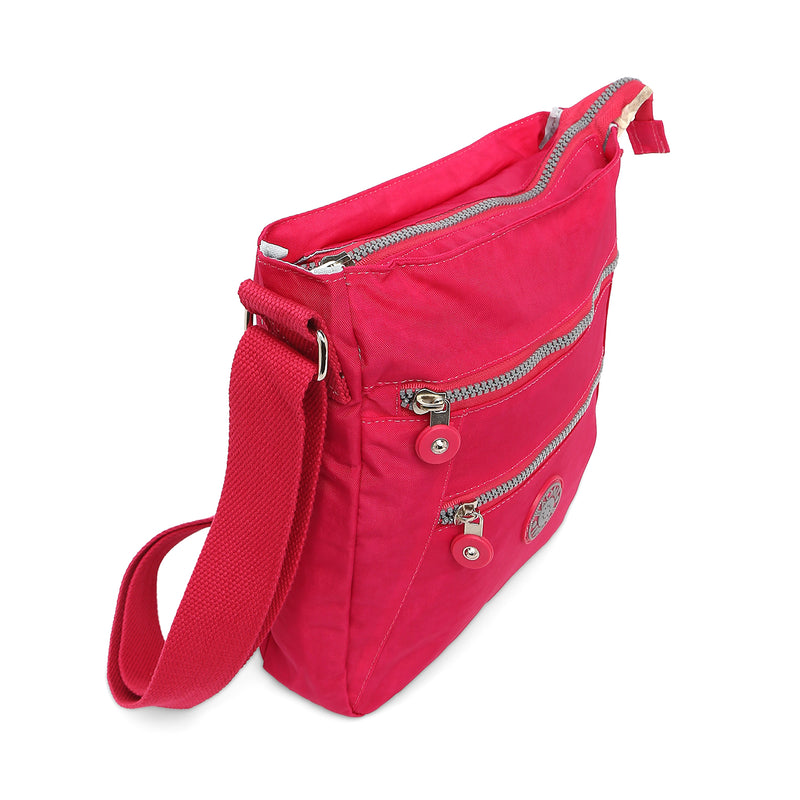 BAOMI CRINKLE SHOULDER BAG Range Fuchsia Red Soft One Size Shoulder Bag