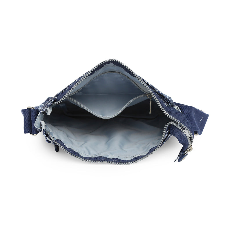 BAOMI CRINKLE SHOULDER BAG Range Blue & White Soft One Size Shoulder Bag
