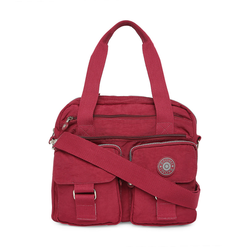 BAOMI CRINKLE HANDBAG Range Dark Red Soft One Size Handbag