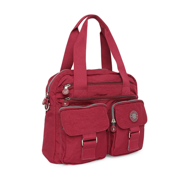 BAOMI CRINKLE HANDBAG Range Dark Red Soft One Size Handbag