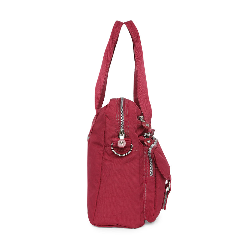 BAOMI CRINKLE HANDBAG Range Dark Red Soft One Size Handbag