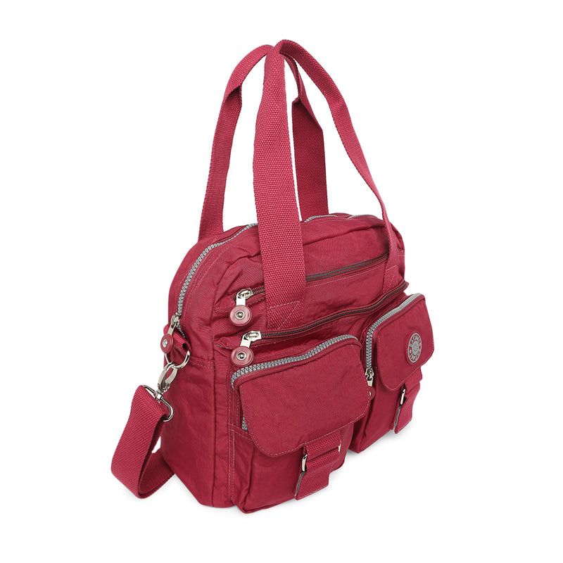 BAOMI CRINKLE HANDBAG Range Dark Red Soft One Size Handbag