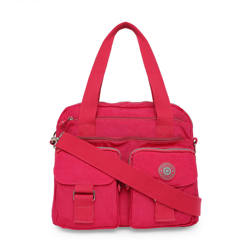 BAOMI CRINKLE HANDBAG Range Fuchsia Red Soft One Size Handbag