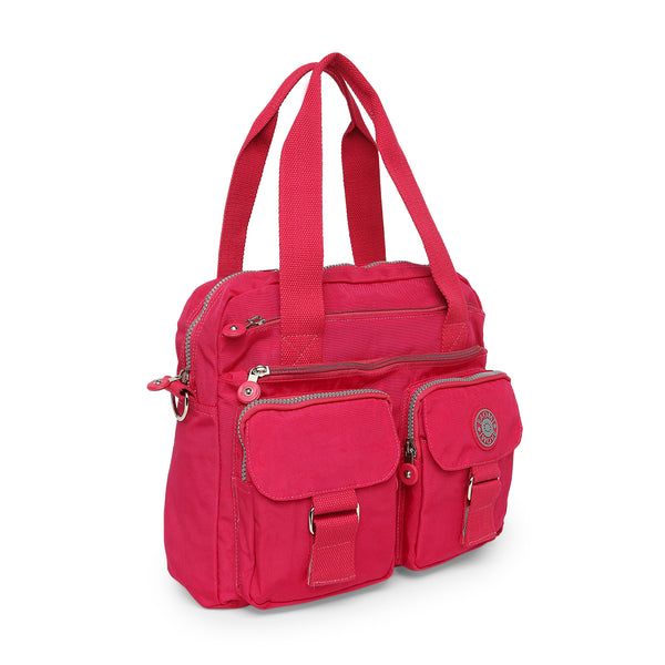 BAOMI CRINKLE HANDBAG Range Fuchsia Red Soft One Size Handbag