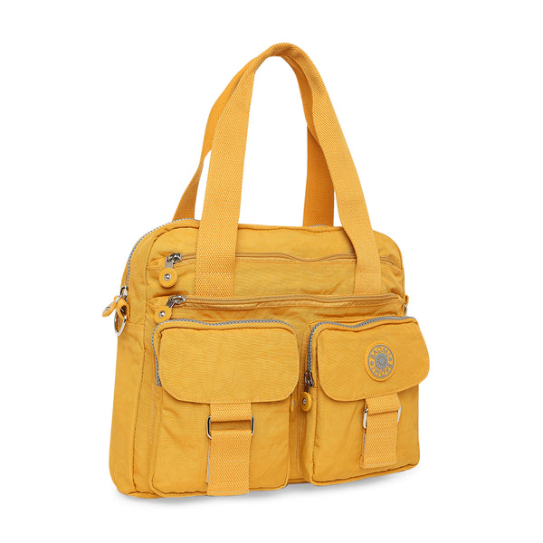 BAOMI CRINKLE HANDBAG Range Yellow Soft One Size Handbag