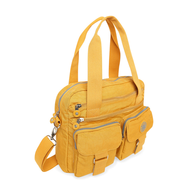BAOMI CRINKLE HANDBAG Range Yellow Soft One Size Handbag