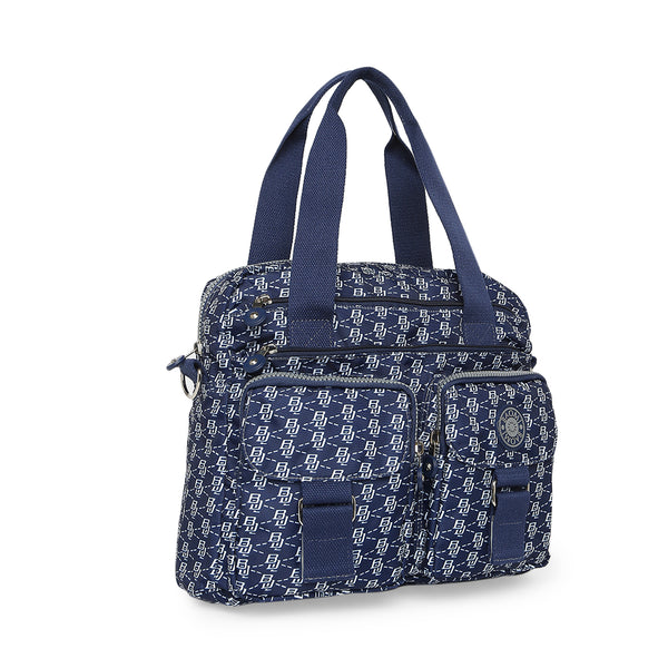BAOMI CRINKLE HAND BAG Range Blue & White Soft One Size Handbag