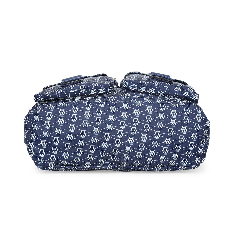 BAOMI CRINKLE HAND BAG Range Blue & White Soft One Size Handbag