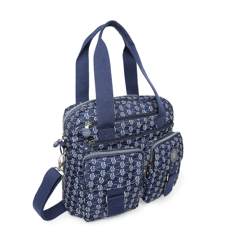 BAOMI CRINKLE HAND BAG Range Blue & White Soft One Size Handbag