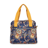 BAOMI CRINKLE HAND BAG Range Blue & Yellow Floral Soft One Size Handbag